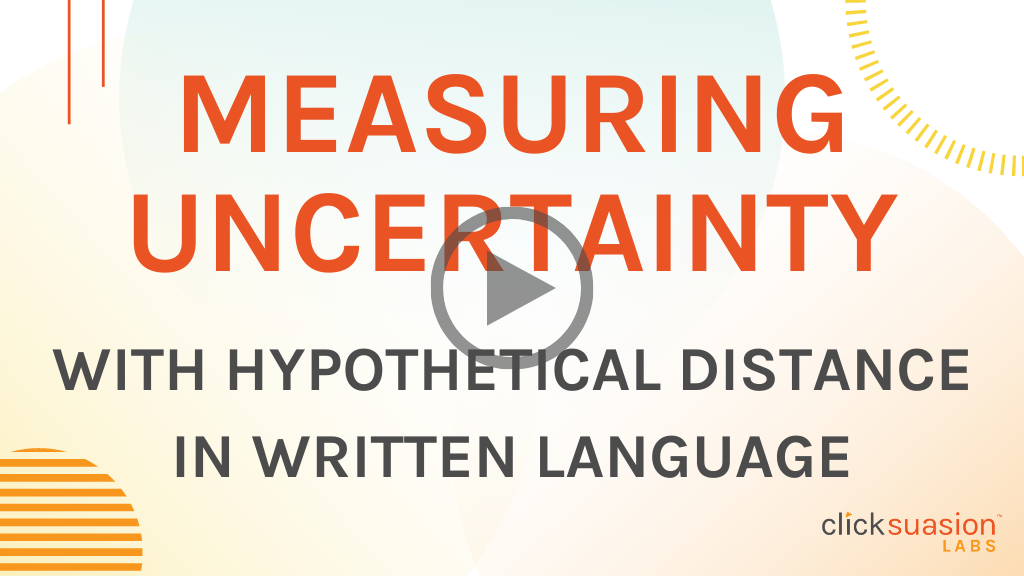 Measuring Uncertainty with Hypothetical Distance in Written Language